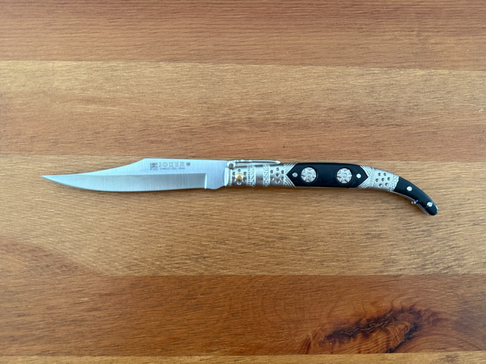 3.9” Albacete Navaja Joker Arabian Knife Zamak Handle Handmade Slipjoint Spain