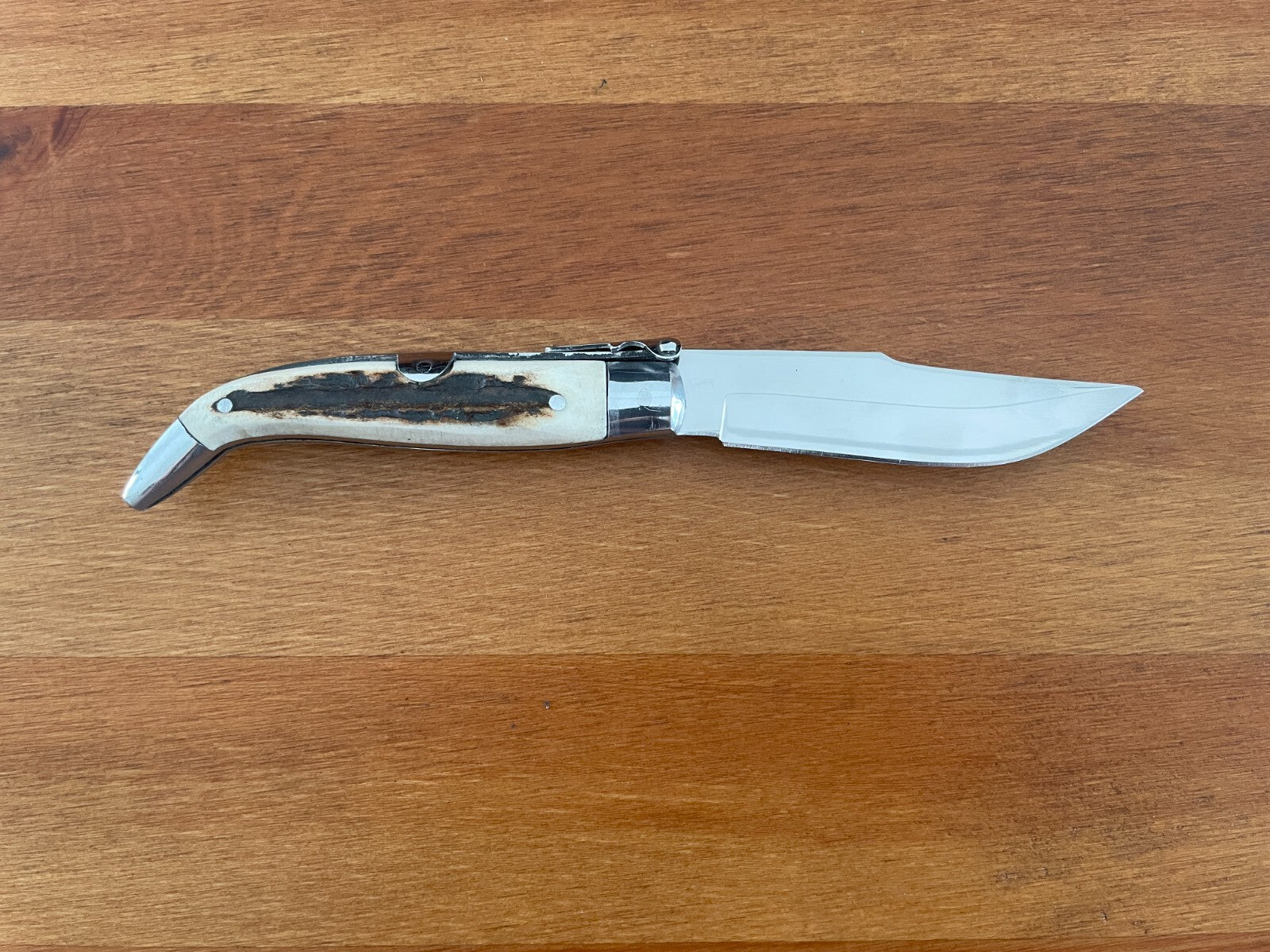 3.35” Spanish Navaja Pocket Knife Genuine Deer Antler Scales Handcrafted Spain