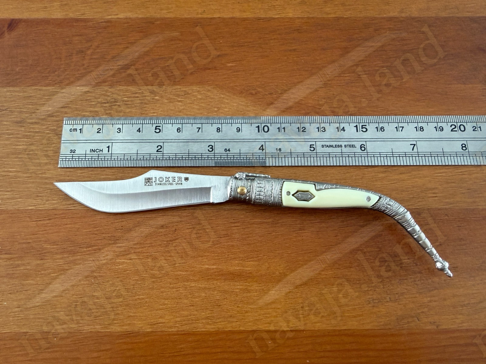 3.3” Albacete Navaja Joker Sevillana Knife Zamak Handle Handmade Slipjoint Spain