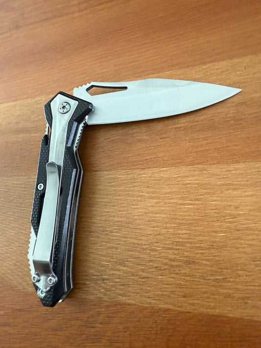3.3" Stainless Steel Blade Sporting Folding Pocket Knife Aluminum/Steel Handle