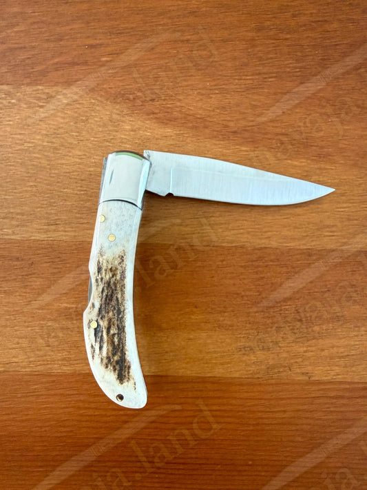 3” Joker Pointer Camping Folding Knife (Deer Antler Handle) Handmade in Spain