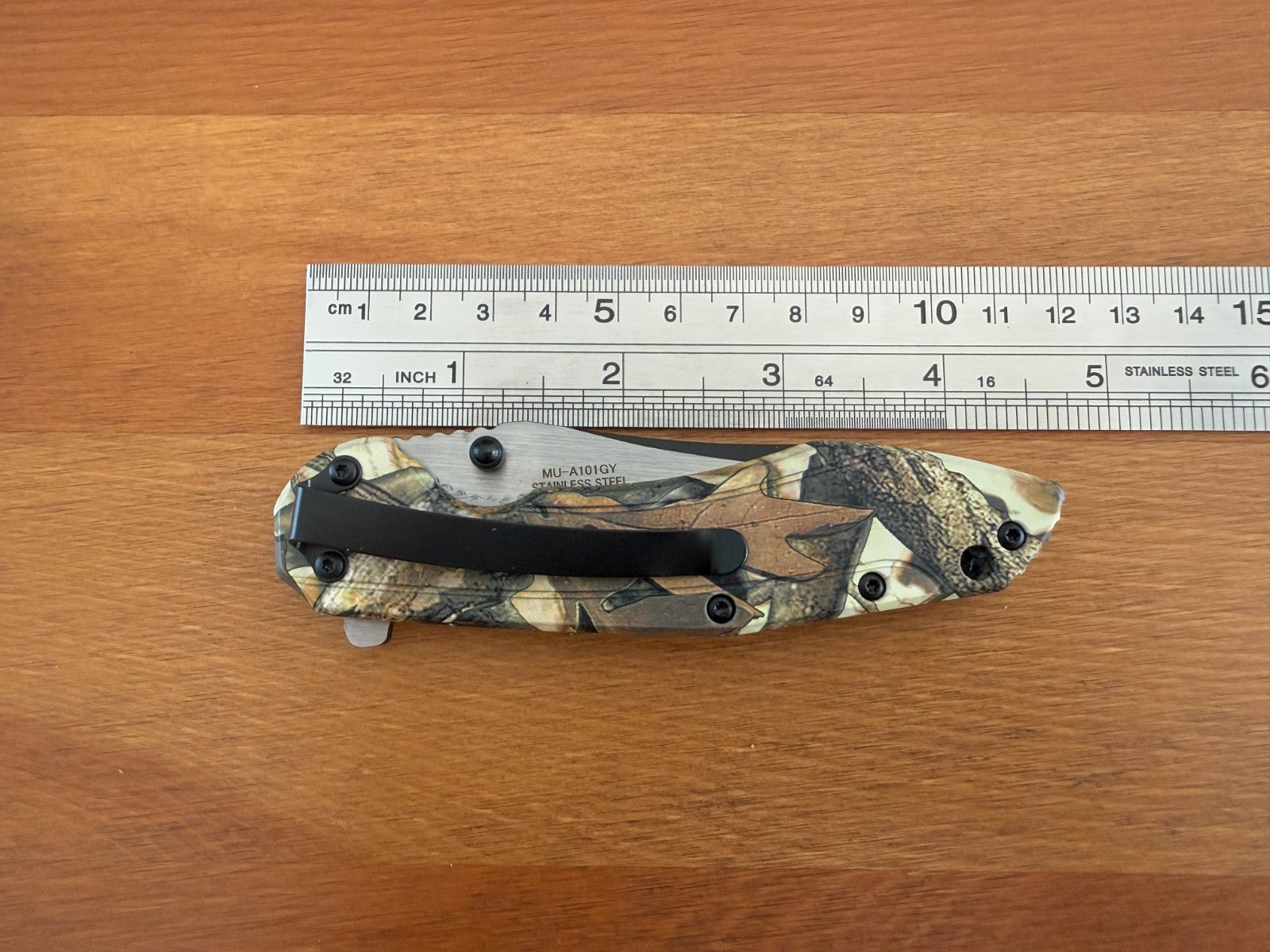 3.5" Steel Blade Master USA Folding Knife Assisted Pocket Clip Camo Handle