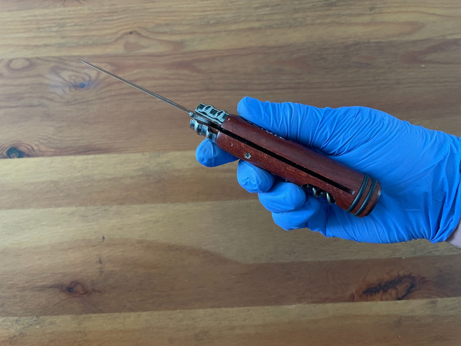 3.14" Andre Verdier Navaja Coyote Mahogany Handle Corkscrew From France