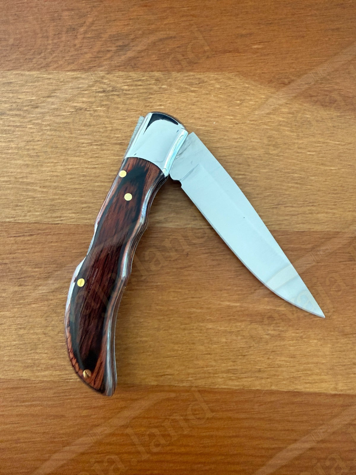 3.15” Joker Pointer Camping Folding Knife (Red Wood Handle) Handmade in Spain