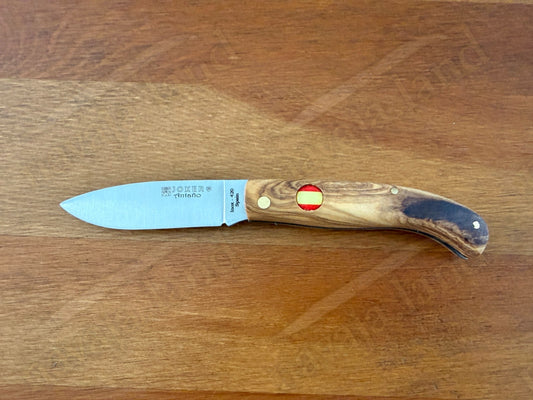 2.75” Joker Antaño Camping Folding Knife (Olive Wood Handle - Spanish Flag)