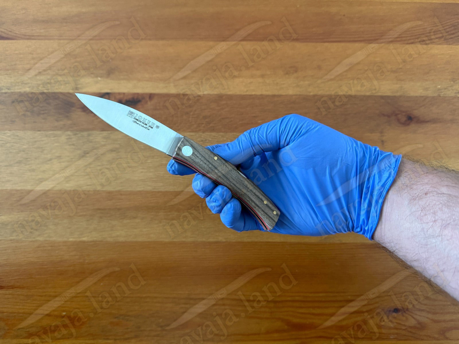 Joker BECADA Knife – 3.15” Sandvik 14C28N Blade | Walnut Handle | Leather Sheath