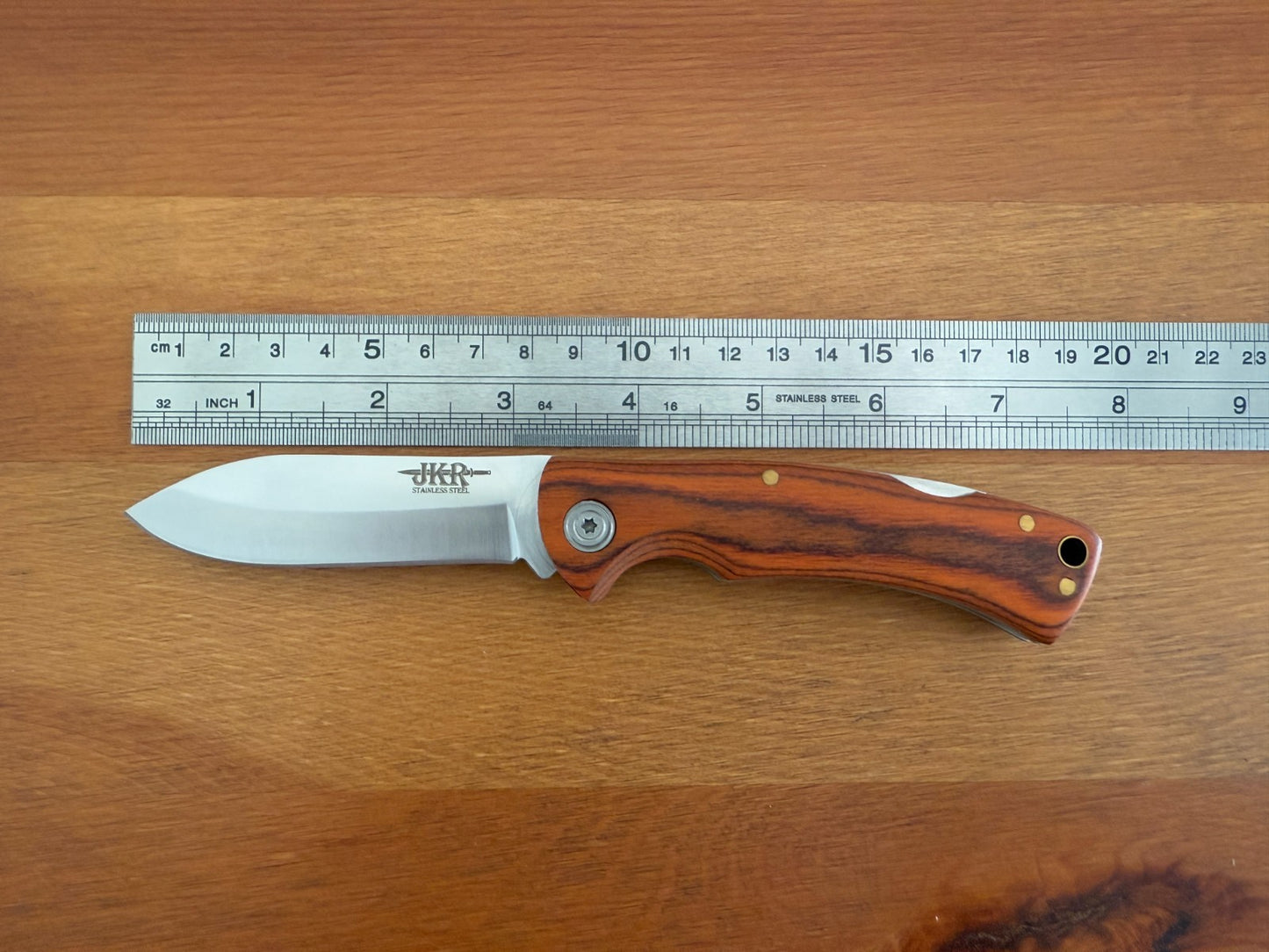 Folding Knife 7.8 cm (3 in) Stainless Steel Blade Lockback Pakkawood Handle