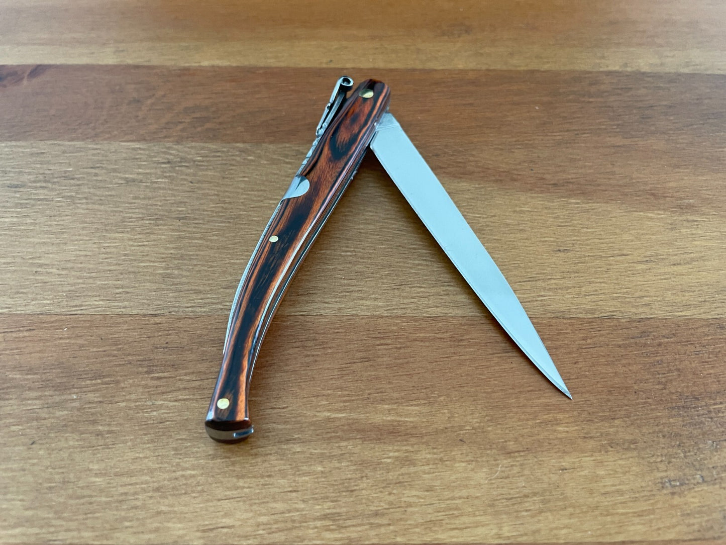 3.9 in. Estilete Spanish Navaja Pocket Knife Red Stamina Wood Handle US Seller