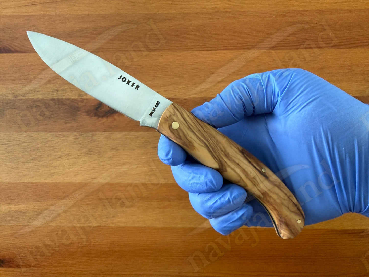 3.54” Joker Slipjoint Folding Pocket Knife (Olive Wood Handle) Handmade in Spain