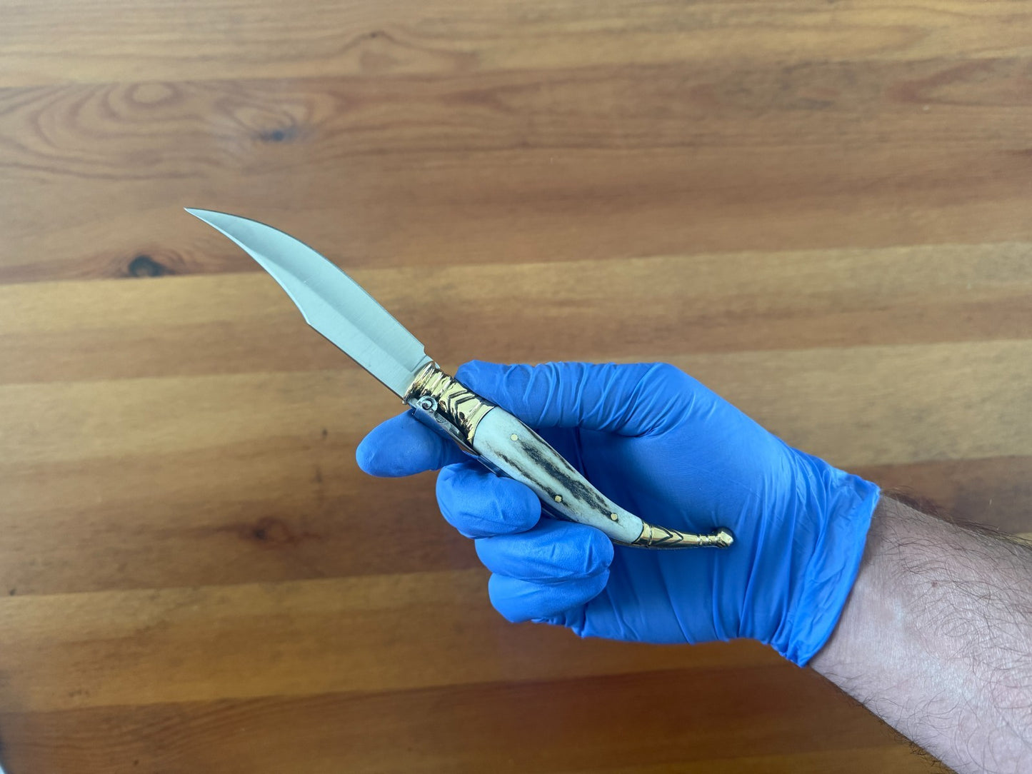 3.5” Albacete Navaja Joker Sevillana Knife Stag Horn Handle High Quality - Spain