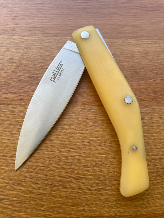 3.54" Pallés Carbono Navaja Pocket Knife Carbon Steel Blade ABS Handle Slipjoint