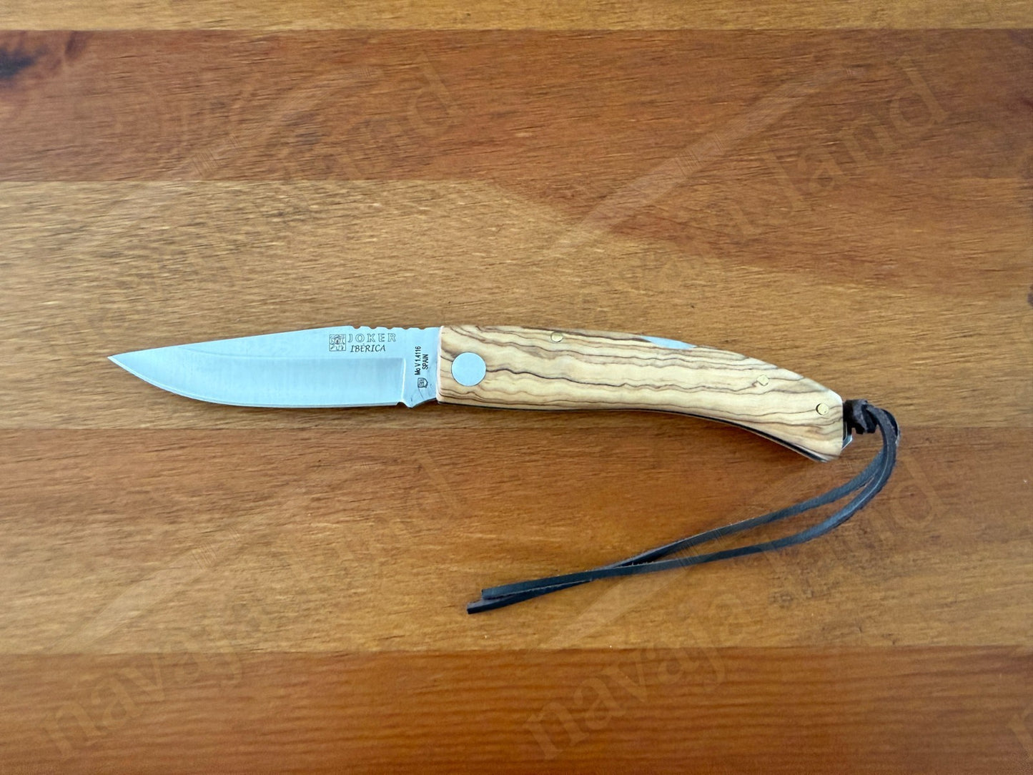 Joker Ibérica Folding Knife Olive Wood Handle 3.15” MOVA 1.4116 Stainless Steel