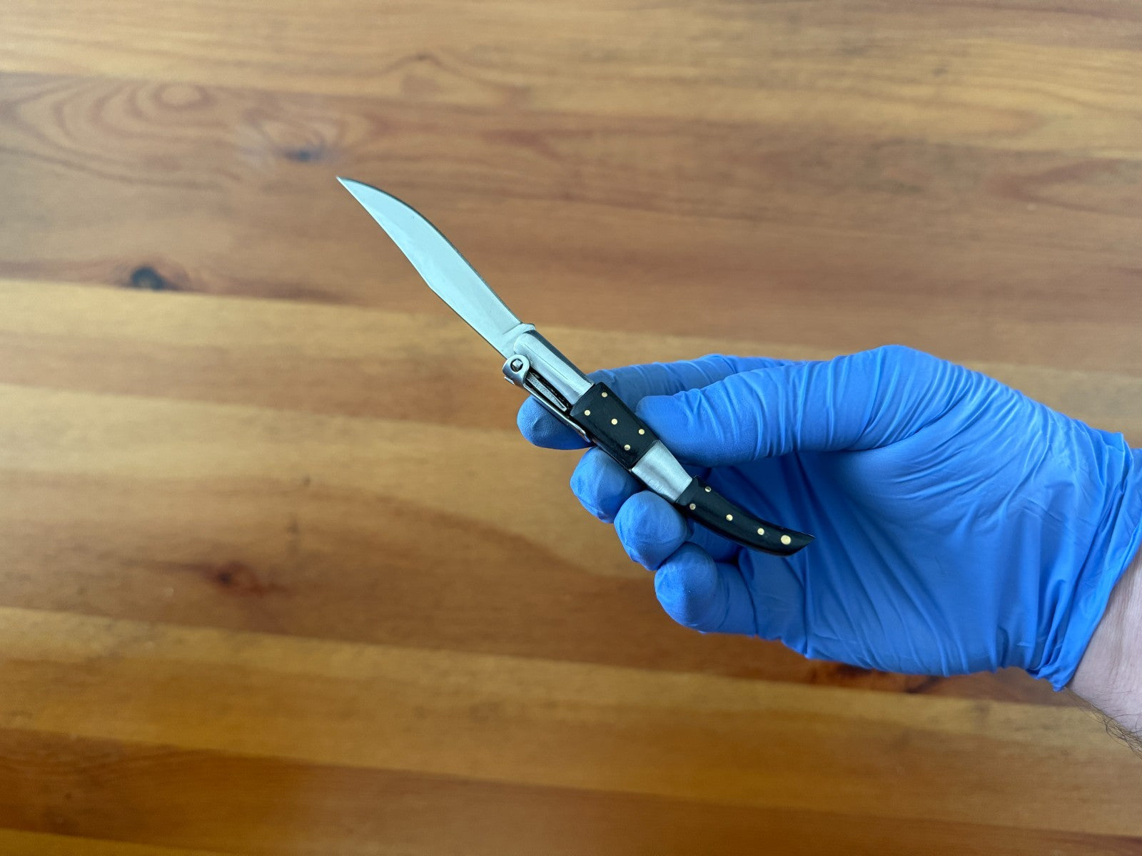 2.75” Arabian Style Navaja Folding Pocket Knife Black Stamina Wood Steel Handle
