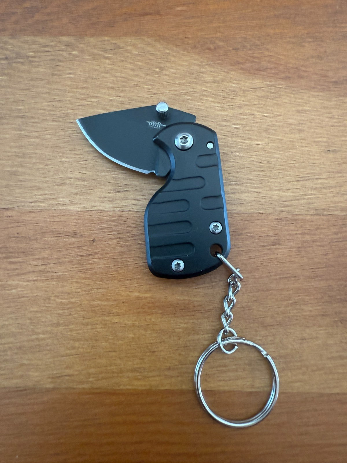 1.2" Stainless Steel Blade Keychain Mini Folding Knife Liner Lock Black - Spain