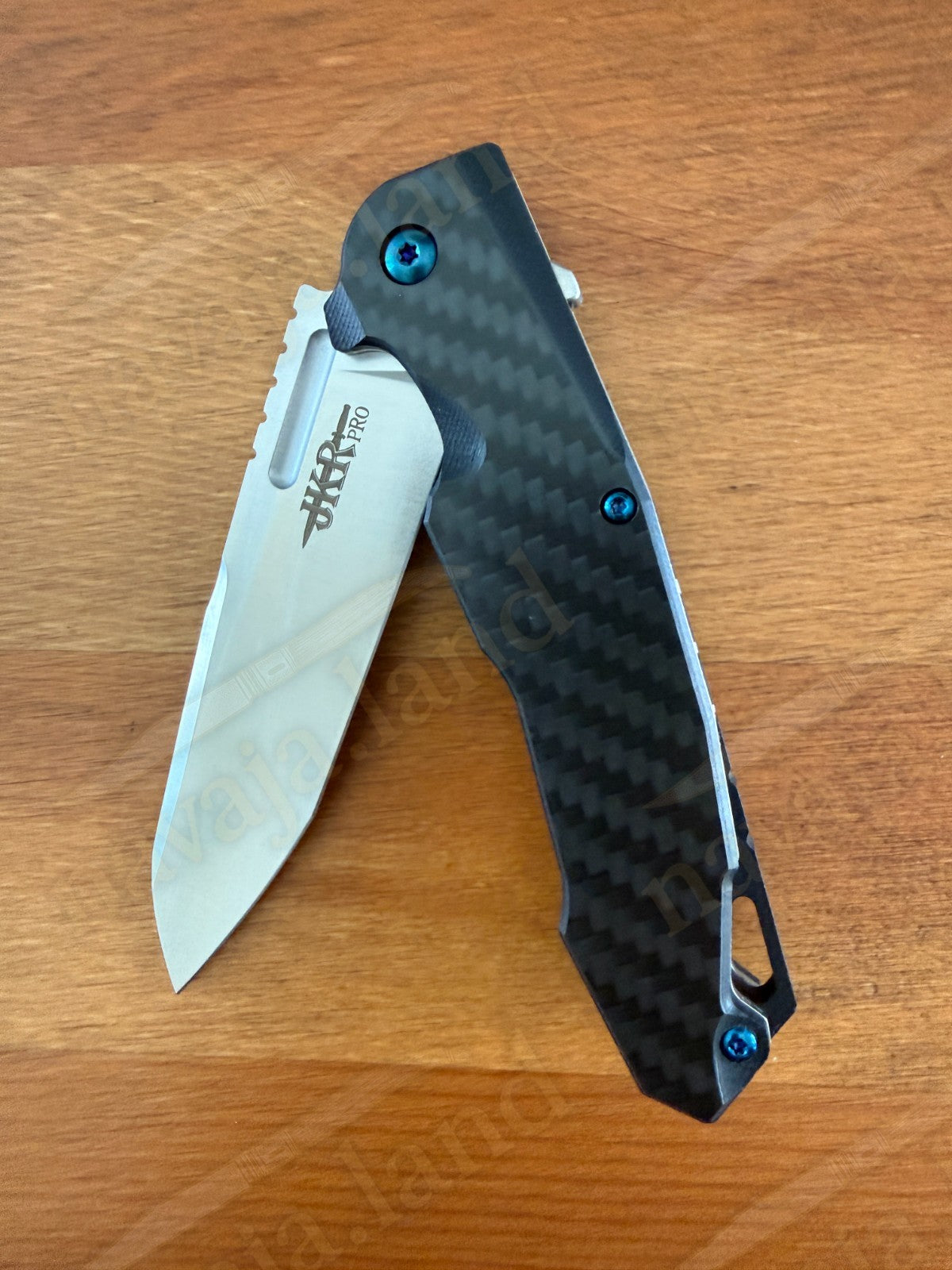 Folding Knife Carbon Fiber & G10 Handle - D2 Steel - 3.5" Blade Presentation Box