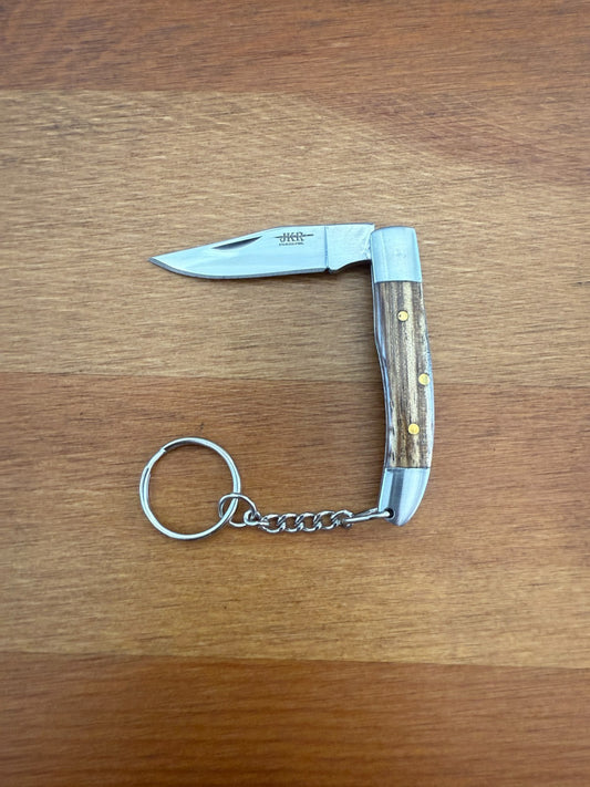 Keychain Mini Navaja 1.8" Stainless Steel Blade Olive Wood Scales From Spain