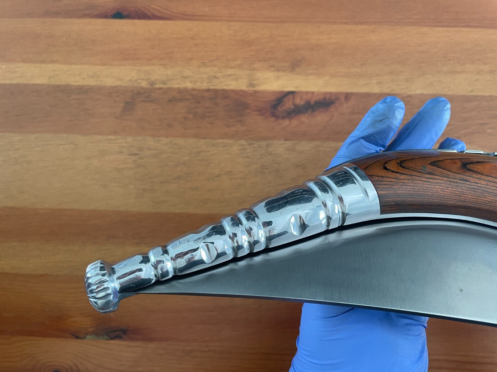 13.7" Gigantic Navaja Sevillana Folding Knife Red Wood Scales From Spain