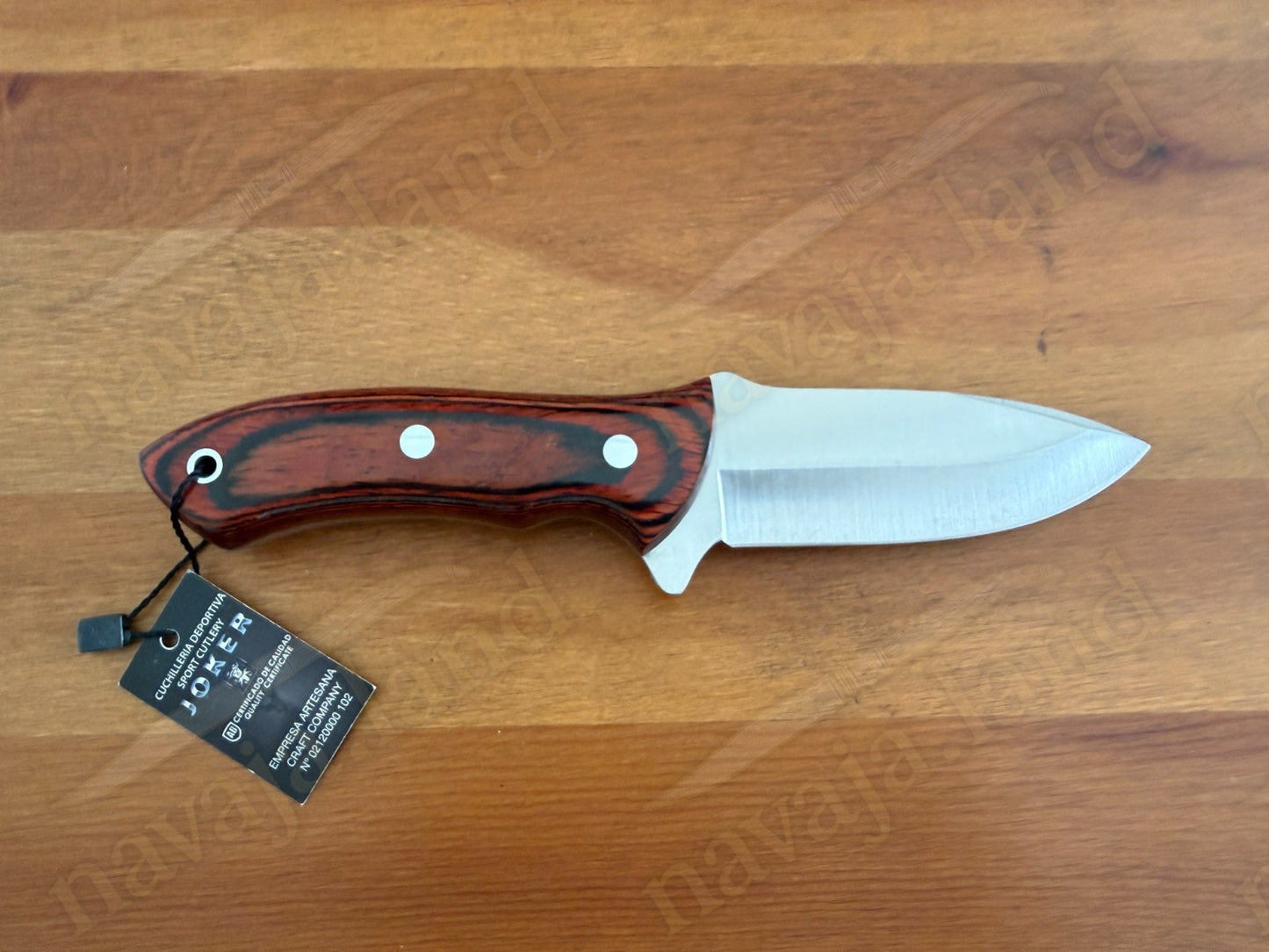 Joker Venado – Survival & Hunting Knife (Red Wood Handle) Made in Spain