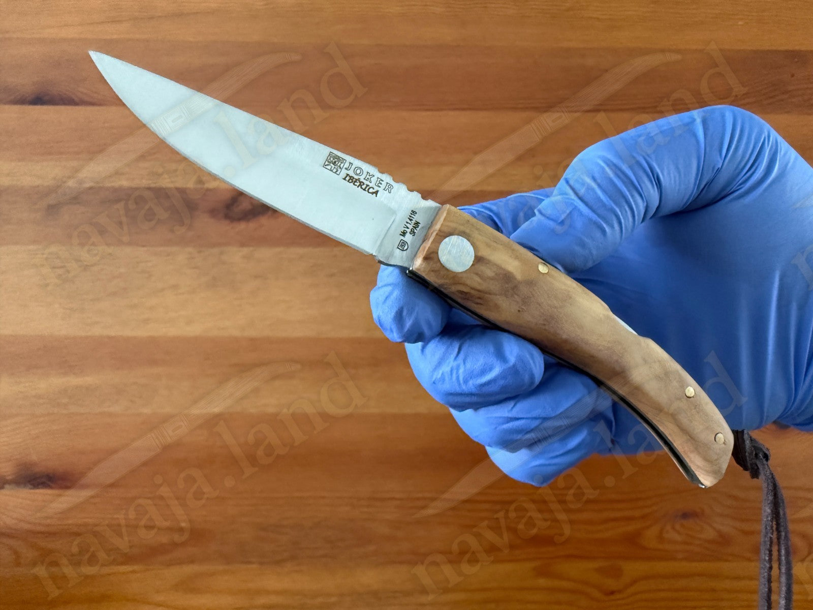 Joker Ibérica Folding Knife Olive Wood Handle 2.95” MOVA 1.4116 Stainless Steel