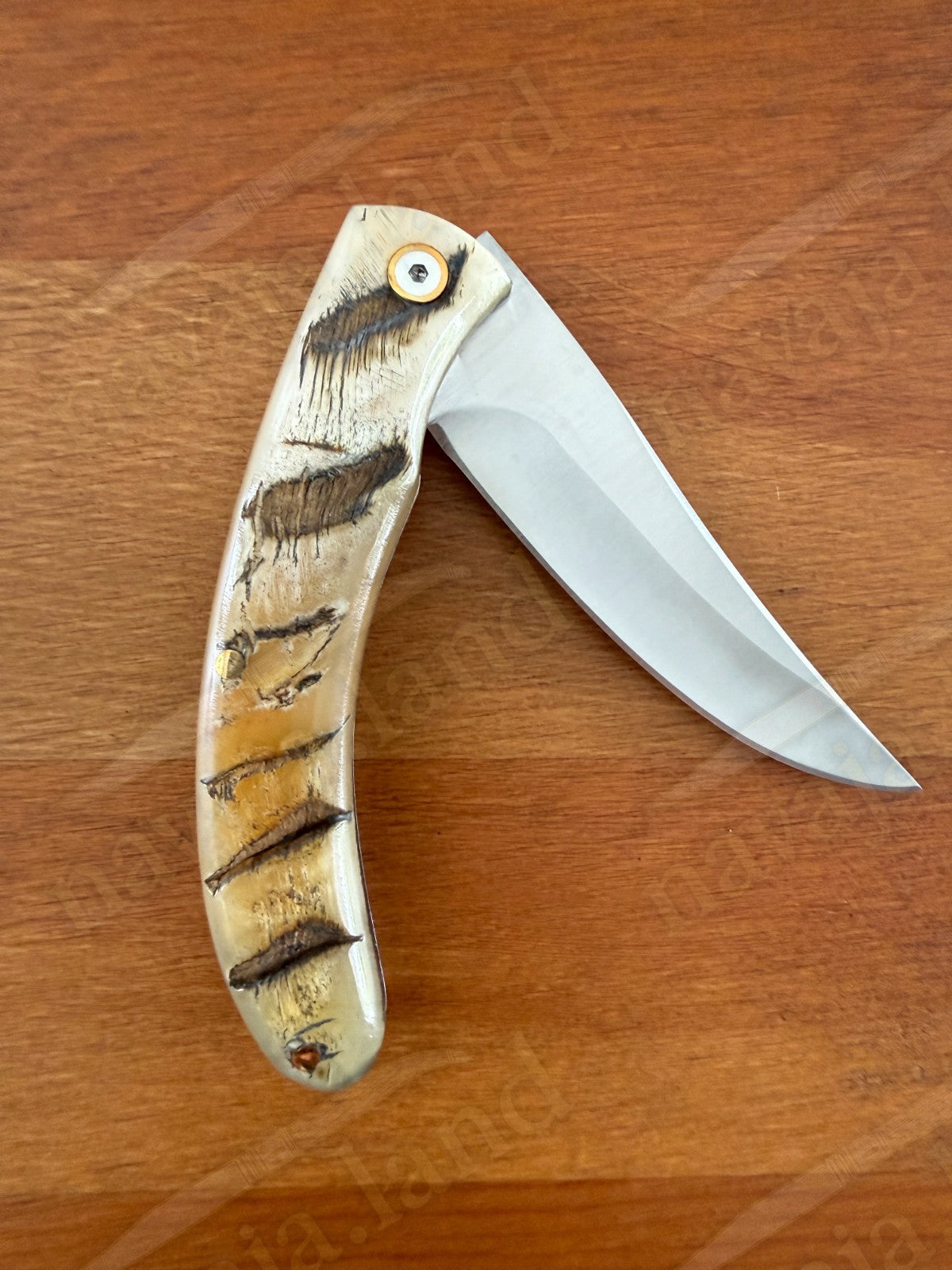 Cudeman Cazorla Folding Knife – 3.35 in Sandvik 12C27 Steel | Ram Horn Handle