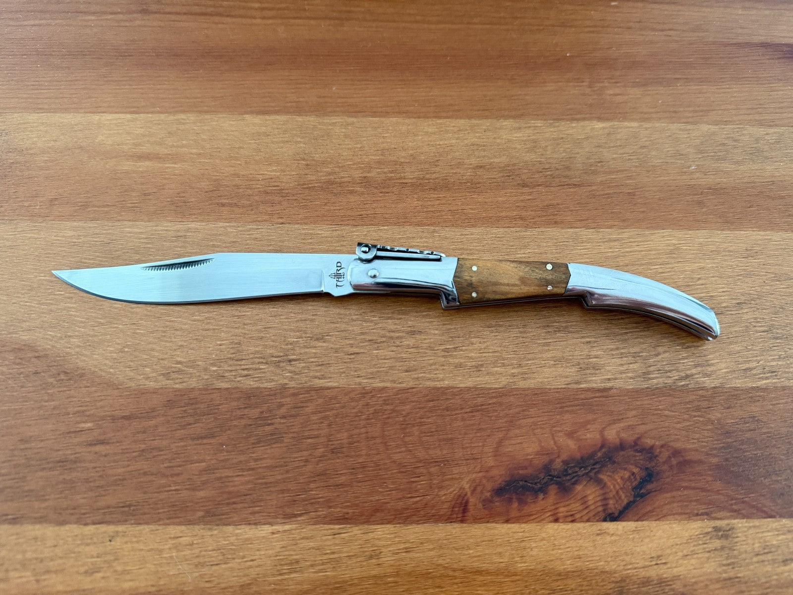 4.3" Arabian Style Navaja with Ratchet Pocket Knife Olive Wood Scales From Spain