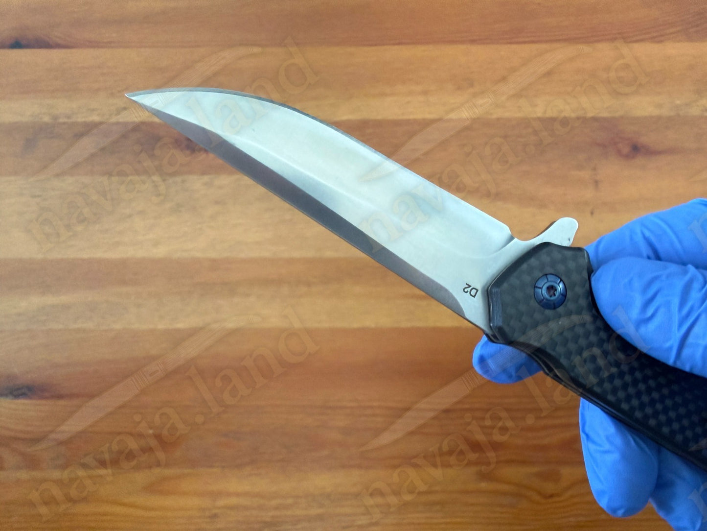 Folding Knife Carbon Fiber & G10 Handle - D2 Steel - 3.3" Blade Presentation Box