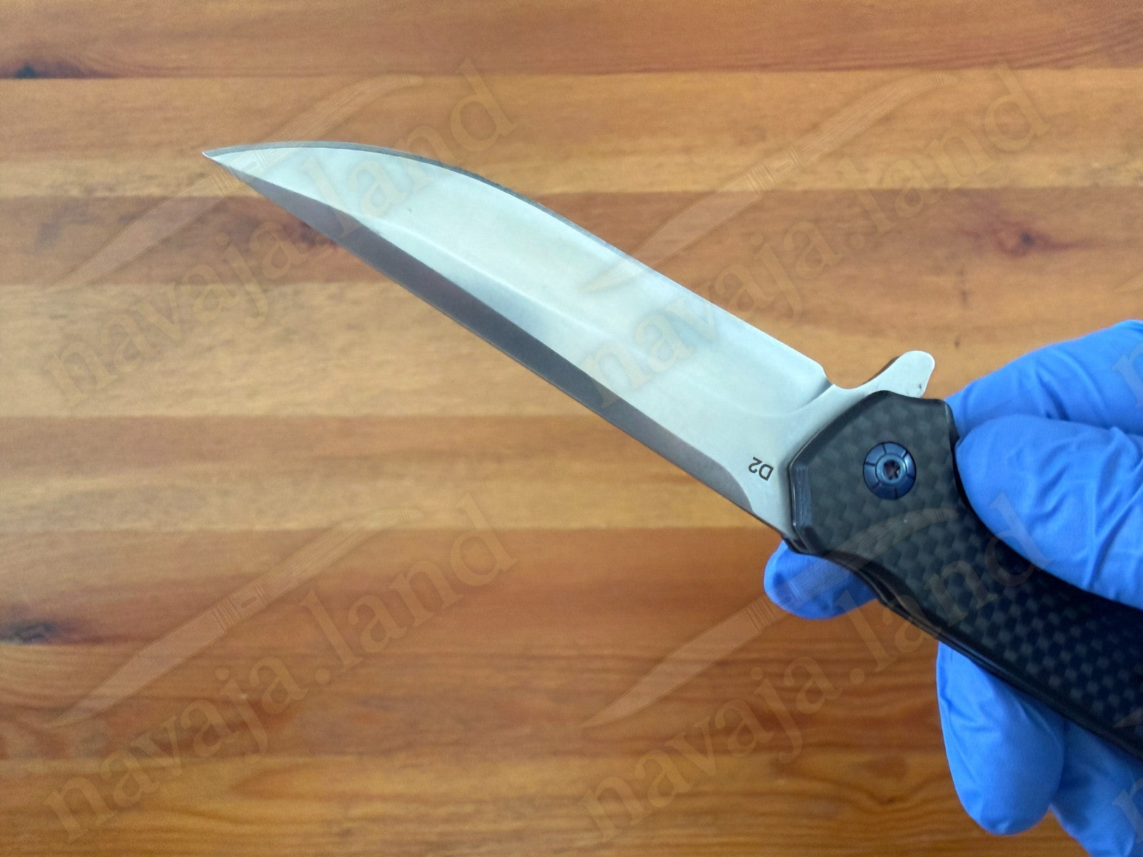 Folding Knife Carbon Fiber & G10 Handle - D2 Steel - 3.3" Blade Presentation Box
