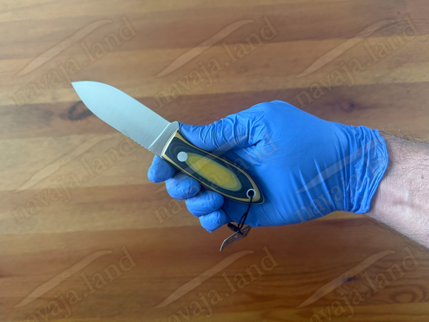 Joker Avispa Bushcraft Knife 3.15” Sandvik 14C28N Blade - Yellow & Black Micarta
