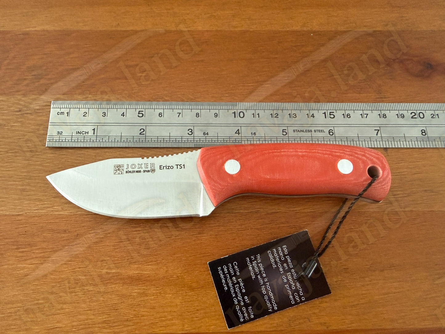 Joker Erizo TS1 Survival Knife 2.95” Böhler N695 Blade Red Micarta Handle -Spain