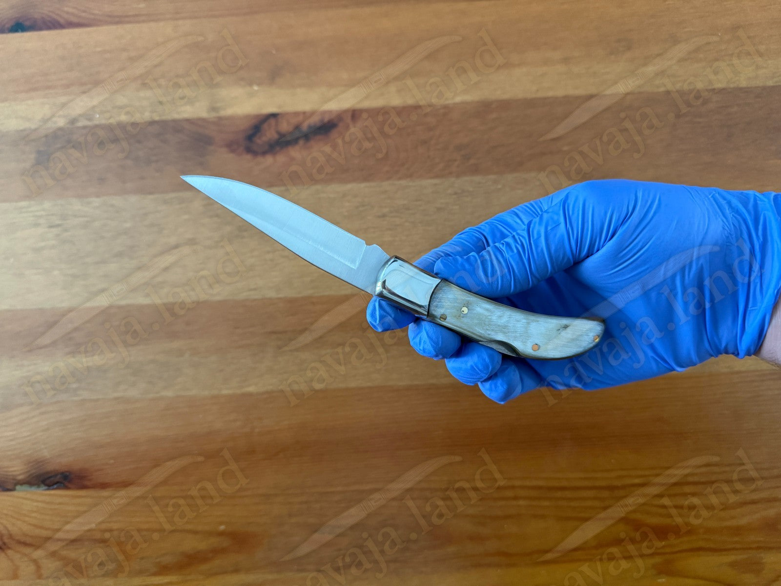 3.14” Joker Pointer Camping Folding Knife (Bullhorn Scales) Handmade in Spain