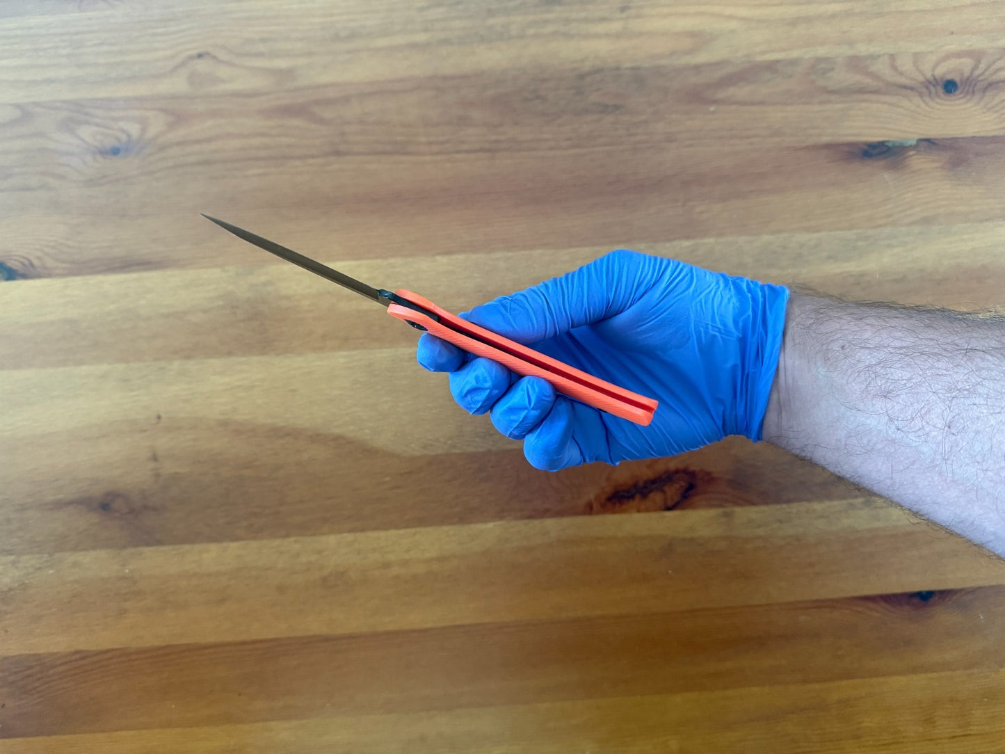 3.15" 420 Steel Blade Finished in Black - Orange Nylon Fiber Handle Lightweight