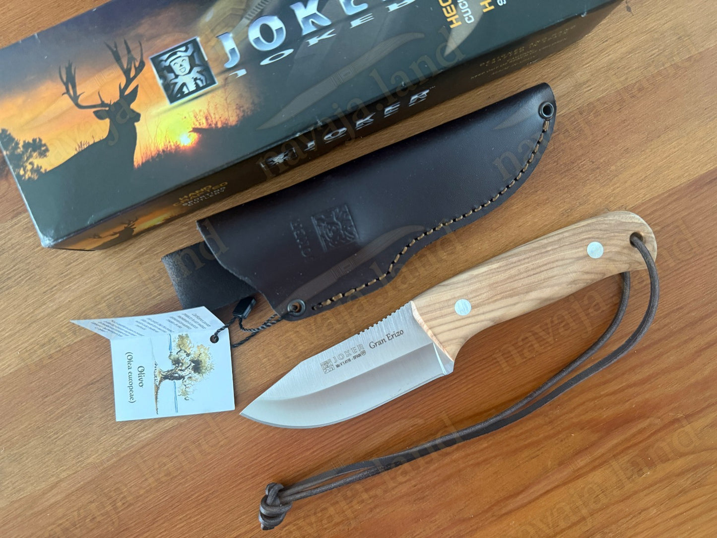 Joker Gran Erizo Bushcraft Knife – 3.74” MOVA Blade Olive Wood Handle From Spain