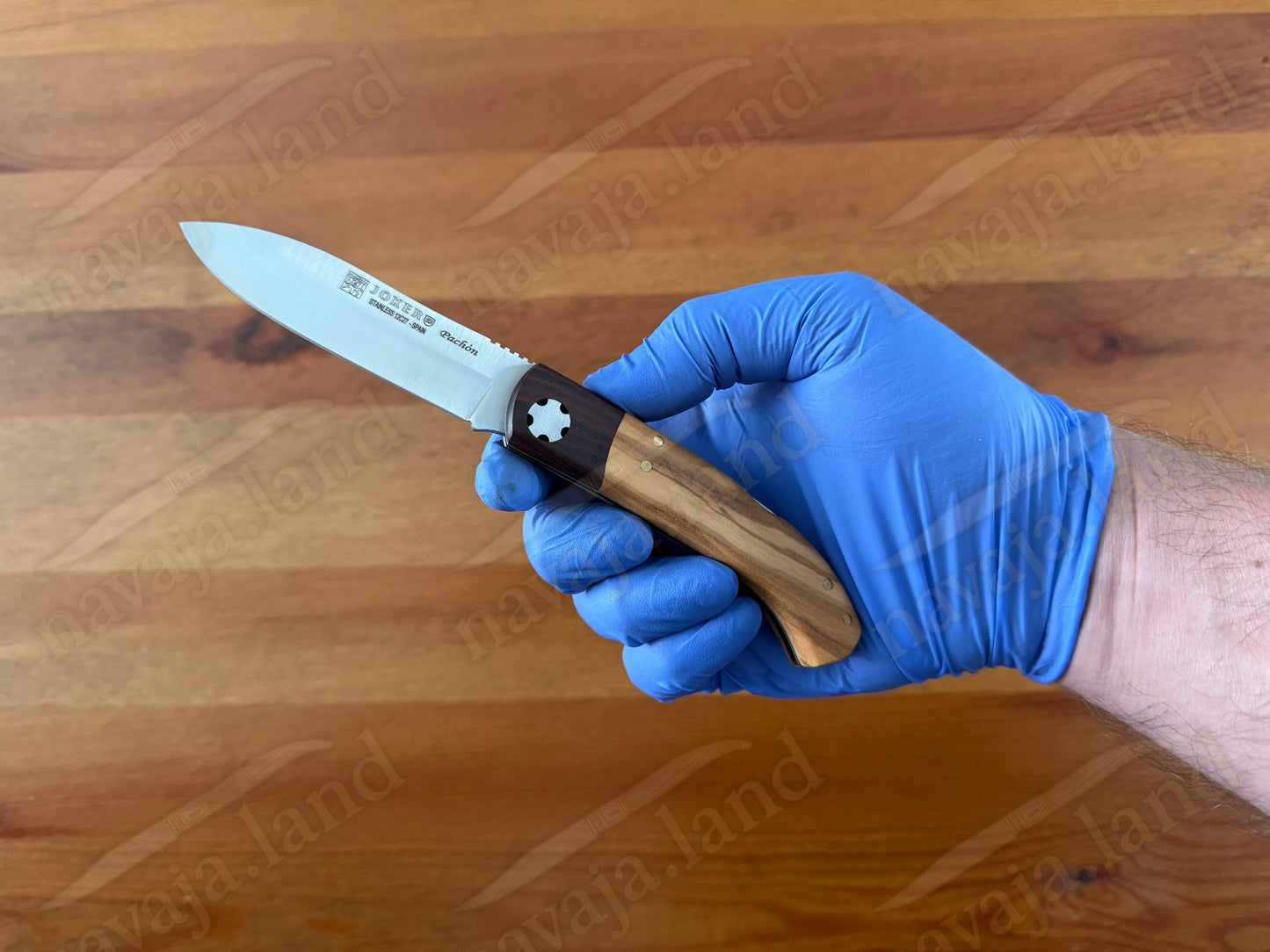 Joker Pachón Pocket Knife Olive Wood & Rosewood Handle Sandvik 12C27 3.14” Blade