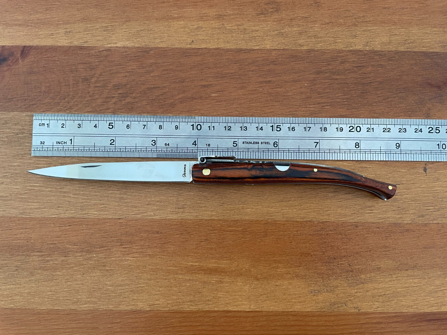 3.9 in. Estilete Spanish Navaja Pocket Knife Red Stamina Wood Handle US Seller