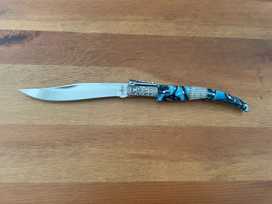 4.3" Arabian Style Navaja with Ratchet Pocket Knife Acrylic Scales From Spain