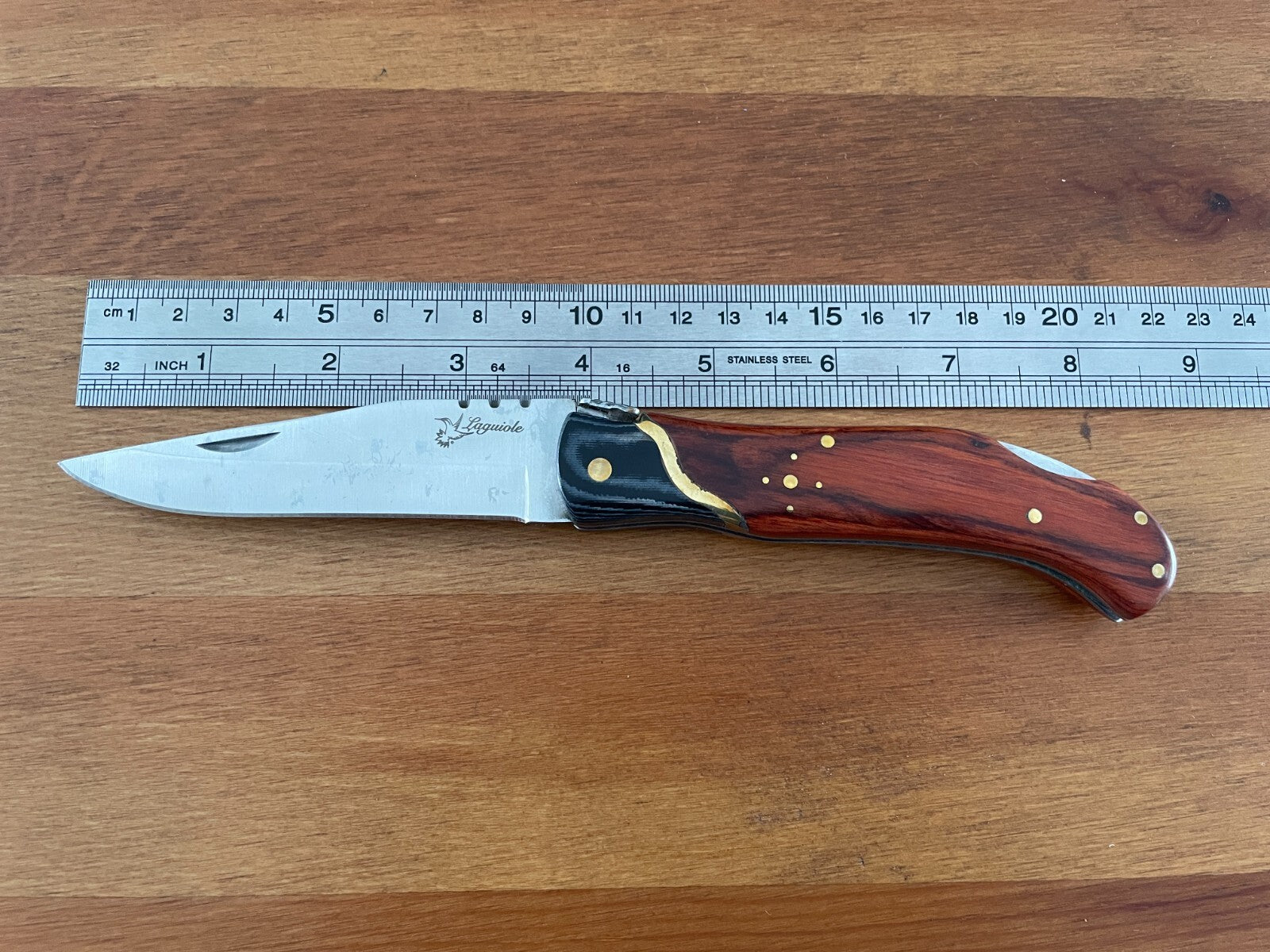 3.7” Navaja Laguiole Folding Pocket Knife Red Mikarta Handle Penknife Lockback