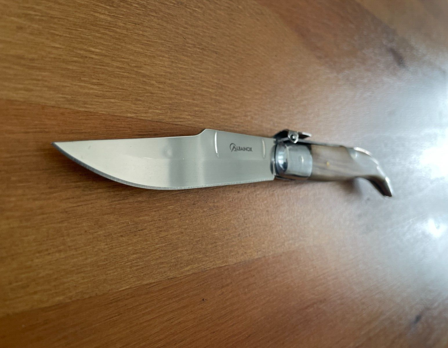 3.6" Spanish Navaja Teja Albacete Pocket Knife Olivo Wood Scales - US Seller