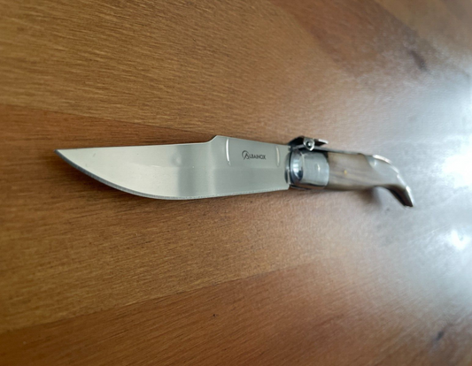3.6" Spanish Navaja Teja Albacete Pocket Knife Olivo Wood Scales - US Seller