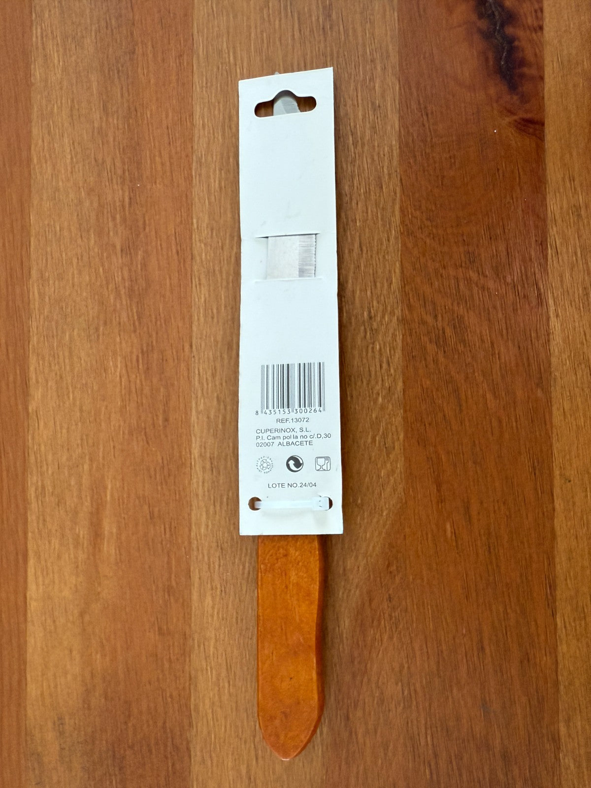 Cuperinox Kitchen Knife 4 in Micro Dented Blade with Wooden Handle From Spain