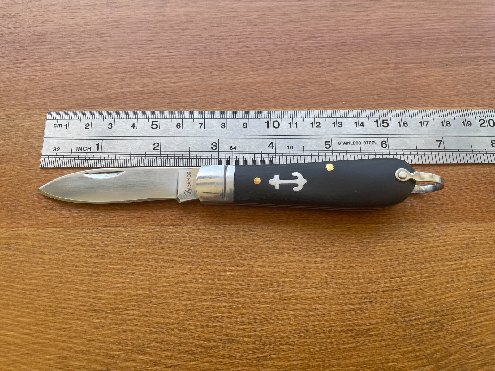 2.6" Pocket Knife Needle Point Black ABS Handle Sailor / Marinera Navaja Spain