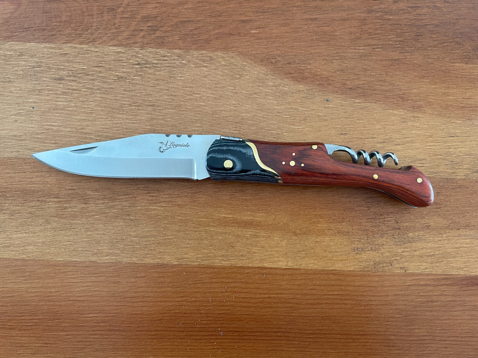 3.7” Navaja Laguiole Folding Pocket Knife Red Mikarta Handle Penknife Corkscrew