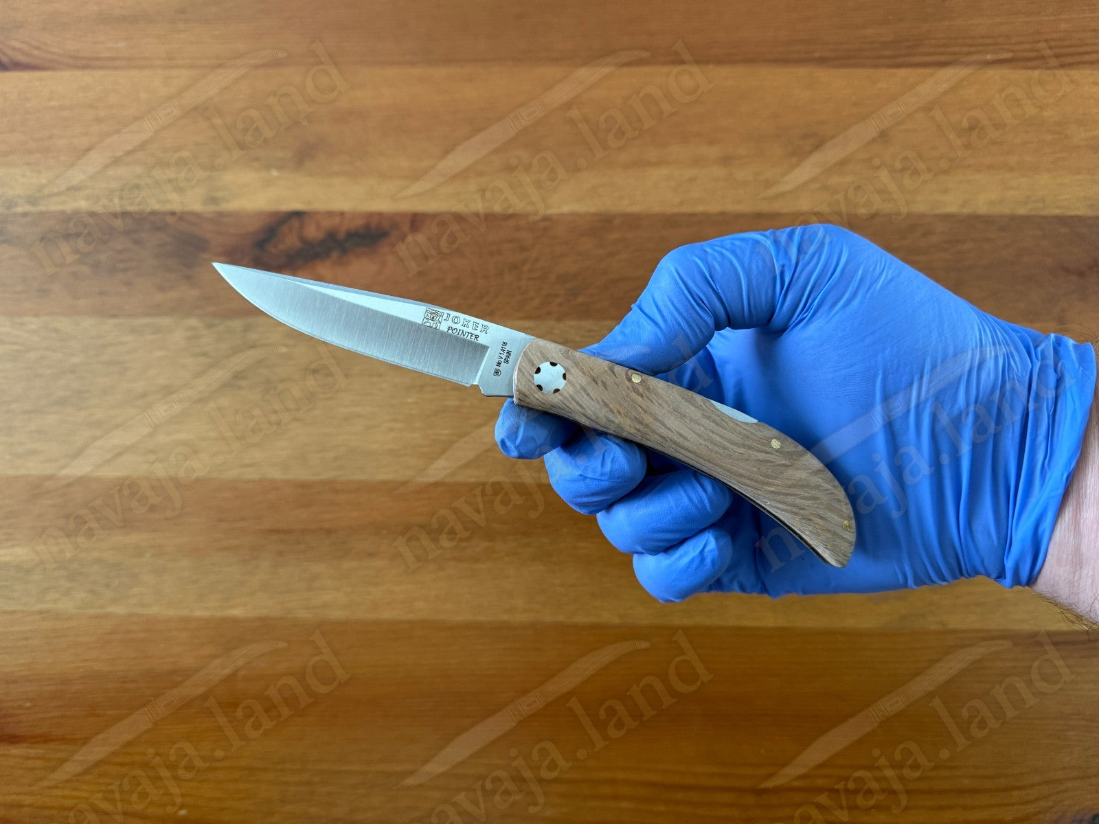 3.15” Joker Pointer Camping Folding Knife (Holm Oak Wood Handle) Made in Spain