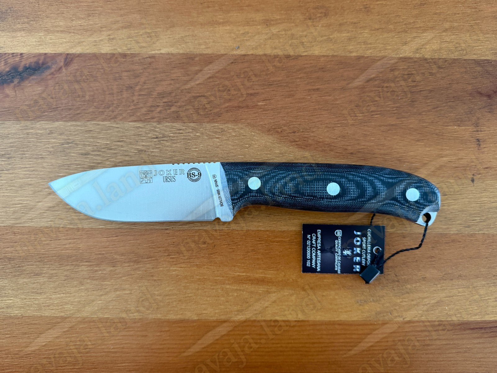 Joker Ursus Survival Knife Böhler N695 Dark Micarta + Firesteel + Paracord