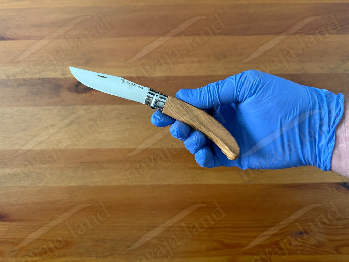 Olive Wood Handle Joker Folding Knife 8 cm (3.15 in) Blade with Viroblock Lock