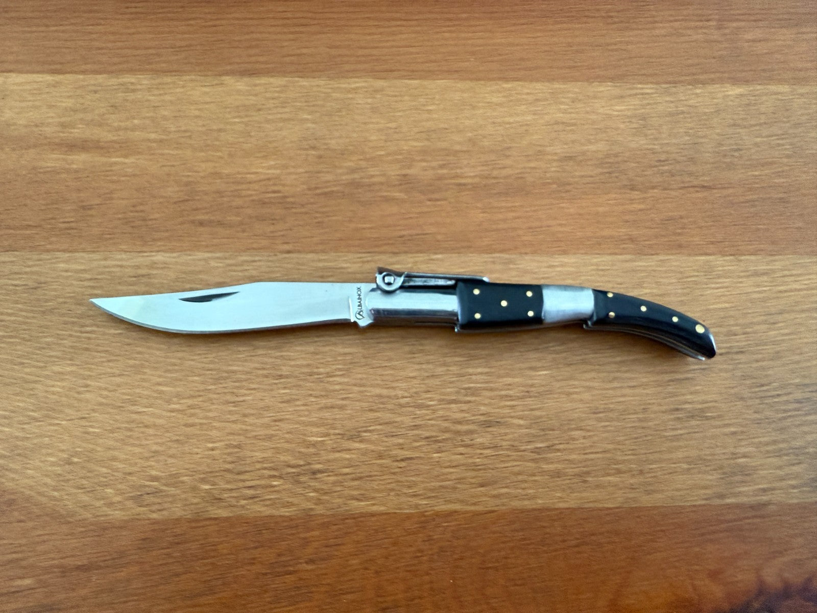 2.75” Arabian Style Navaja Folding Pocket Knife Black Stamina Wood Steel Handle