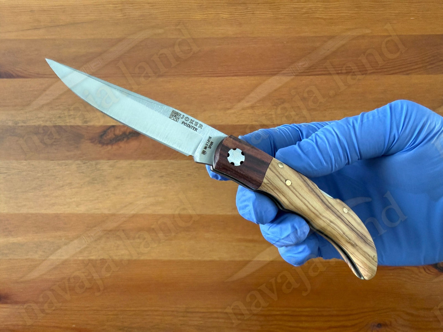 3.15” Joker Pointer Camping Folding Knife (Olive Wood Handle & Rosewood Ferrule)