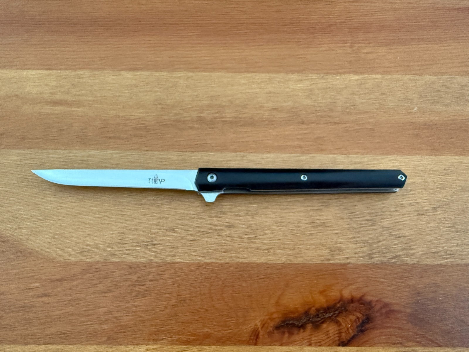3.78" 420 Stainless Steel Blade Folding Knife Black Wood Scales From Spain
