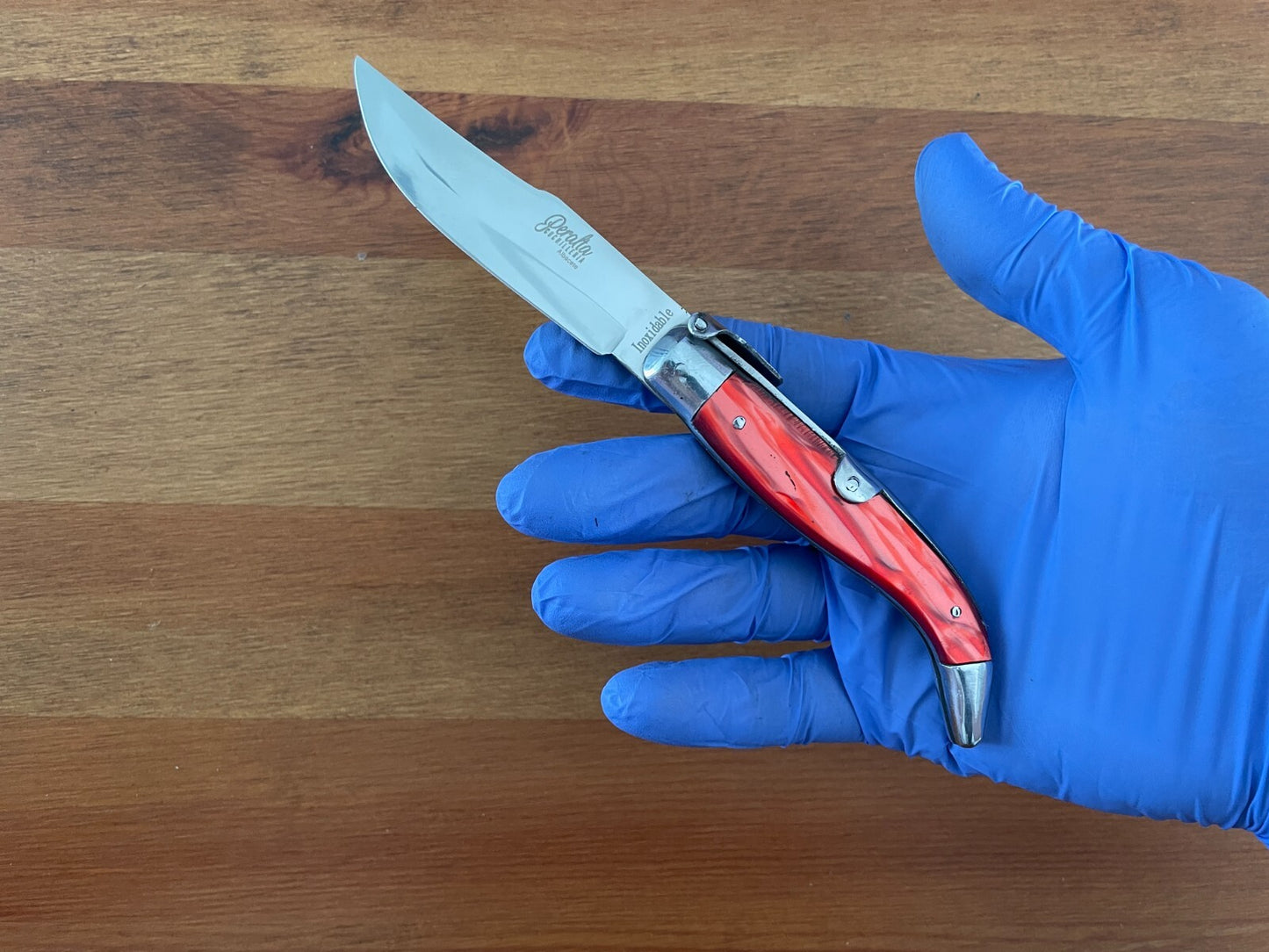 3.3" Spanish Navaja Pocket Knife Celluloid Scales Handcrafted in Spain US Seller
