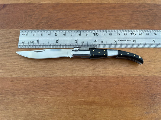 2.75” Arabian Style Navaja Folding Pocket Knife Black Wood and Steel Handle