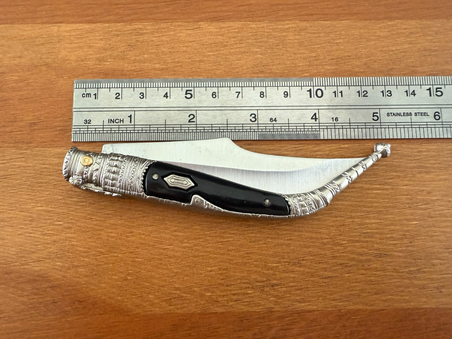 3.9” Albacete Navaja Joker Sevillana Knife Zamak Handle Handmade Slipjoint Spain